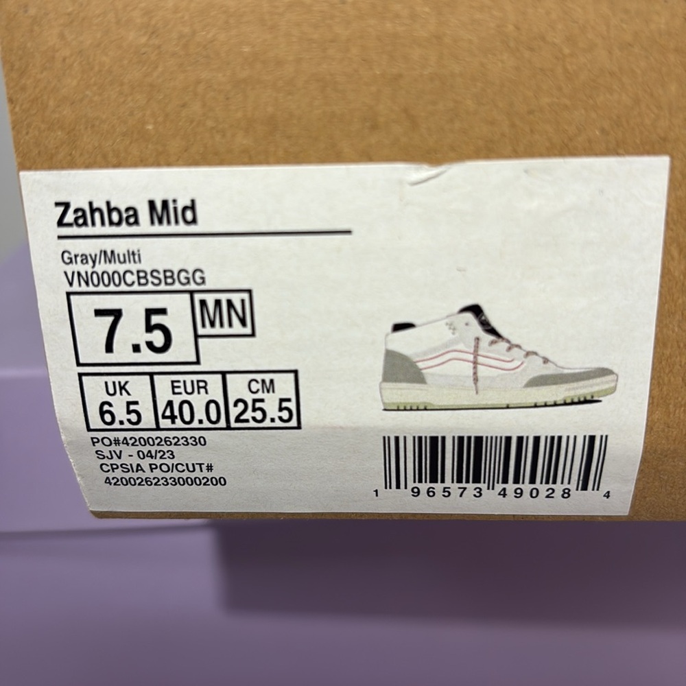 NWT Vans Zahba Mid Top All Purpose Trainers Women’s 9 Men’s 7.5 - Picture 8 of 10